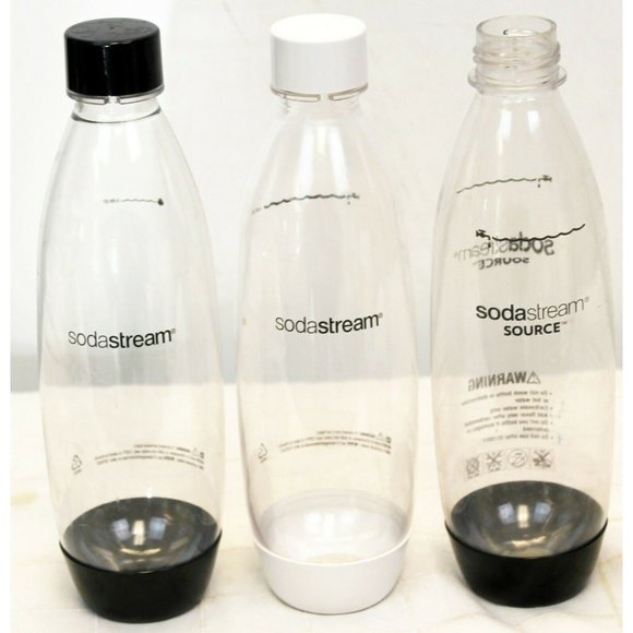 SodaStream Dining 3 Empty Clear Soda Stream Plastic Carbonated
